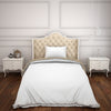 Solid White/Taupe - White Hygro Cotton Shell Single Quilt / AC Comforter - Hygro By Spaces