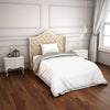 Solid White/Taupe - White Hygro Cotton Shell Single Quilt / AC Comforter - Hygro By Spaces