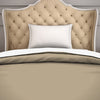 Solid Taupe/White - Brown Hygro Cotton Shell Single Quilt / AC Comforter - Hygro By Spaces