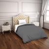 Solid Grey/White - Grey Hygro Cotton Shell Single Quilt / AC Comforter - Hygro By Spaces