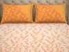 Floral Exotic Orange - Dark Orange 100% Cotton King Size Bedsheet - Adonia(Anti Bacterial) By Spaces