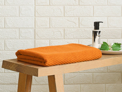 Dark Orange 100% Cotton Bath Towel Relish By Spaces