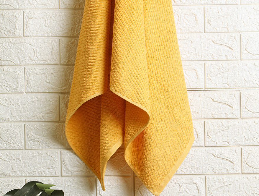 Yellow 100% Cotton Bath Towel Relish By Spaces