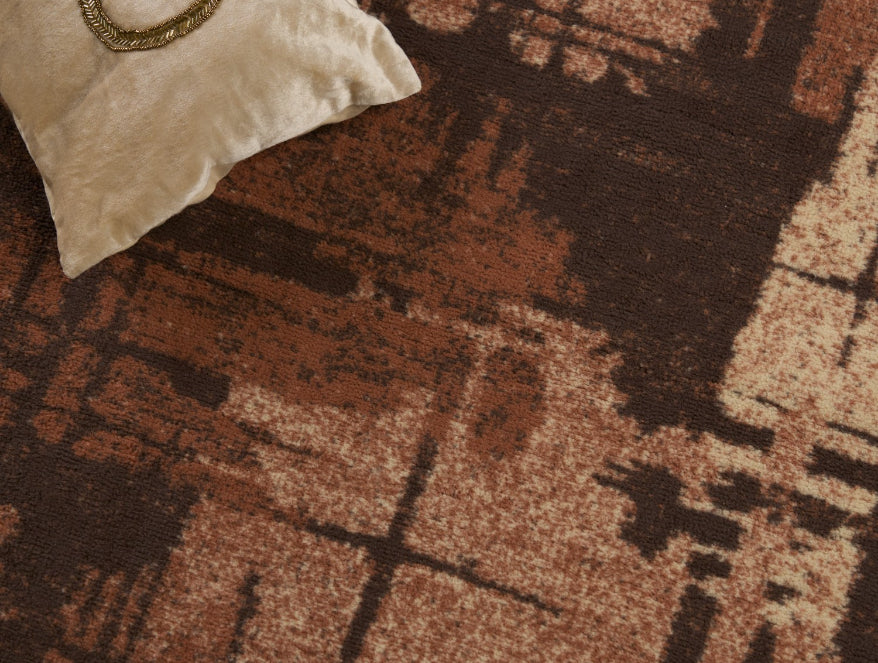 Anti Skid Brown Wonder Full Carpet By Welspun