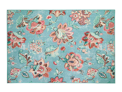 Anti Skid Light Blue Wonder Full Carpet By Welspun