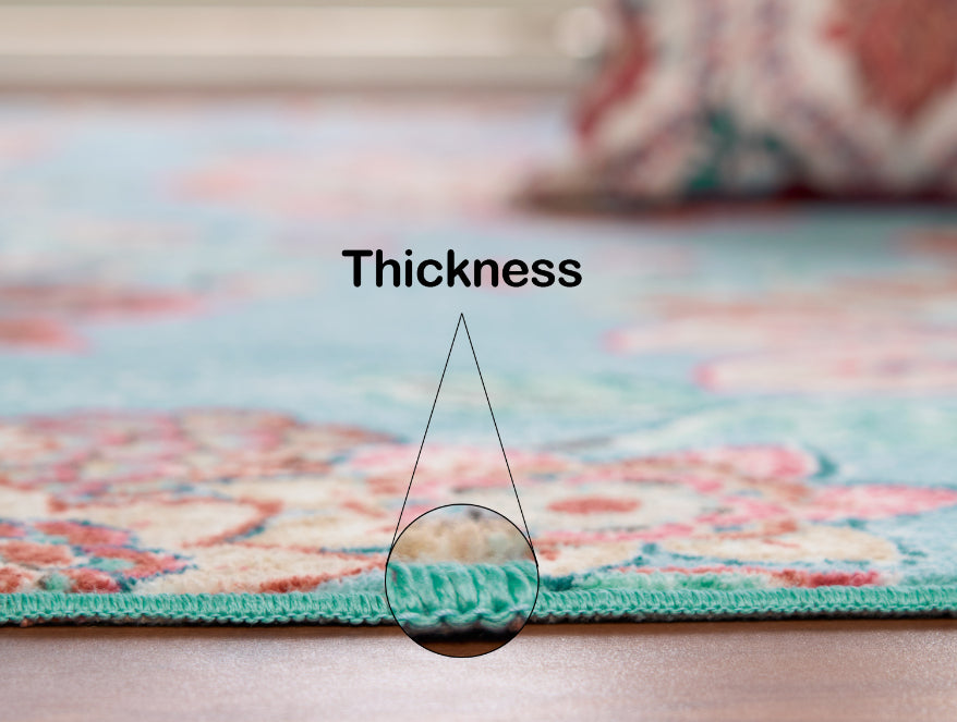 Anti Skid Light Blue Wonder Full Carpet By Welspun