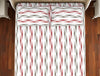 Geometric Rust/Grey - Red Cotton Rich Double Bedsheet - 2-In-1 By Welspun