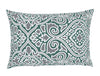 Ornate Teal/Grey Cotton Rich King Size Bedsheet - 2-In-1 By Welspun