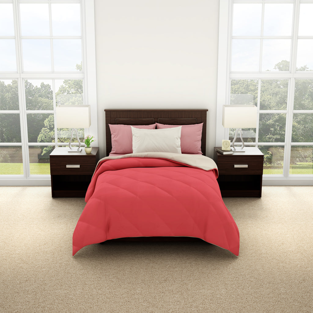 Solid Red 100% Polyester Single Quilt - Blockbluster Solid By Spaces