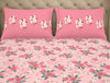 Floral Crystal Rose - Blush 100% Cotton King Fitted Sheet - Anti Bacterial By Welspun