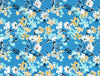 Floral Azure Blue - Blue 100% Cotton Double Bedsheet - Boho Florals By Spaces