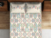 Floral Whisper White - Cream 100% Cotton Double Bedsheet - Indian Ethnic By Spaces