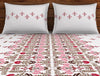 Floral Blanc De Blanc - White 100% Cotton Double Bedsheet - Indian Ethnic By Spaces