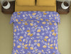 Floral Blue Iris - Violet Polycotton Double Quilt / AC Comforter - Amaya By Welspun