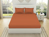 Solid Rust 100% Cotton King Size Bedsheet - Everyday Essentials By Spaces