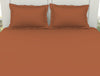 Solid Rust 100% Cotton King Size Bedsheet - Everyday Essentials By Spaces