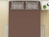 Geometric Brwn/Barelyblu - Brown 100% Cotton King Size Bedsheet - Geospace By Spaces