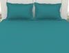 Solid Teal - Teal 100% Cotton Queen Fitted Sheet - Everyday Essentials By Spaces