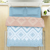 Geometric Dream Blue - Light Blue 100% Cotton Shell Double Quilt / AC Comforter - Geospace By Spaces