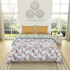 Geometric Blanc De Blanc - White 100% Cotton Shell Double Quilt / AC Comforter - Geospace By Spaces