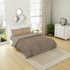 Geometric Sand - Brown 100% Cotton Shell Double Quilt / AC Comforter - Geospace By Spaces