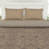 Geometric Sand - Brown 100% Cotton Shell Double Quilt / AC Comforter - Geospace By Spaces