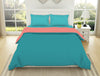 Solid Teal/ Coral - Teal 100% Cotton Shell Double Quilt / AC Comforter - Everyday Essentials By Spaces