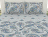 Ornate Brilliant White 100% Cotton Double Bedsheet - Bohemia By Spaces