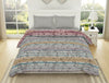 Floral Brilliant White - White 100% Cotton Shell Double Quilt / AC Comforter - Gypsy By Spaces