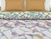 Geometric Blanc De Blanc - White 100% Cotton Shell Double Quilt / AC Comforter - Geospace By Spaces