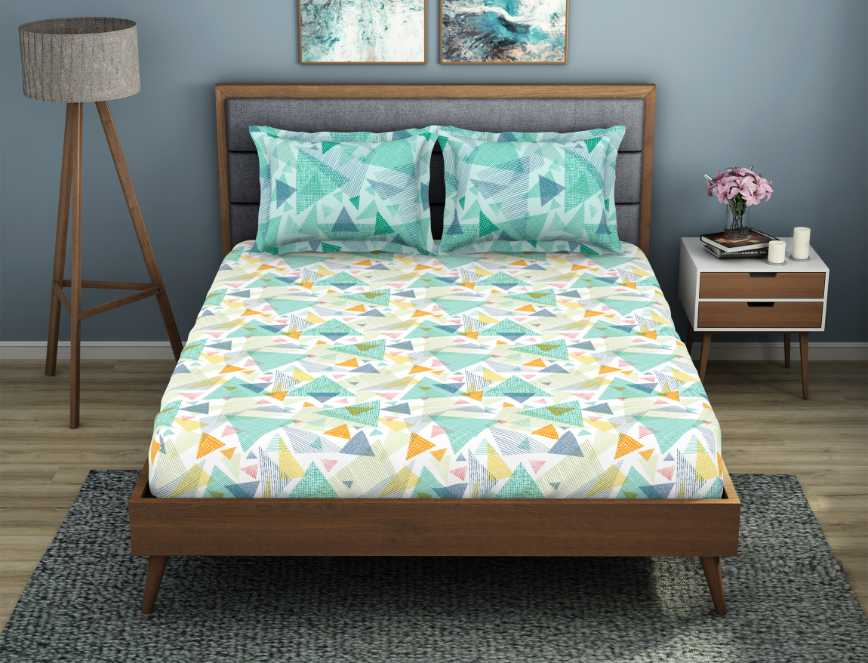 Florida Keys Polycotton Double Bedsheet - Jubilance By Welspun