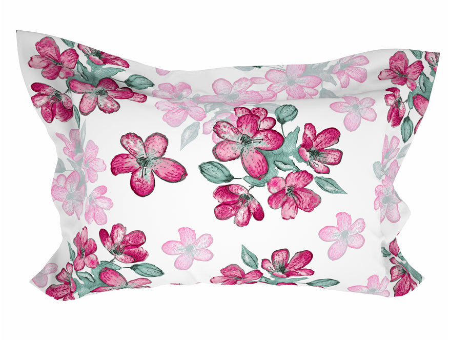 Floral Lucent White - White Microfiber Double Bedsheet - Adore By Welspun