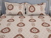 Floral Shell - Beige Microfiber Double Bedsheet - Adore By Welspun