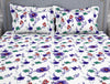 Floral Blanc De Blanc - White Microfiber Double Bedsheet - Adore By Welspun