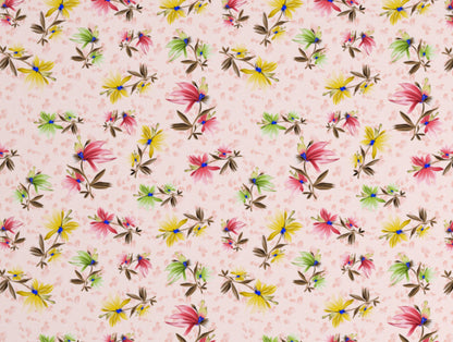 Floral Pearl - Beige Microfiber Double Bedsheet - Adore By Welspun