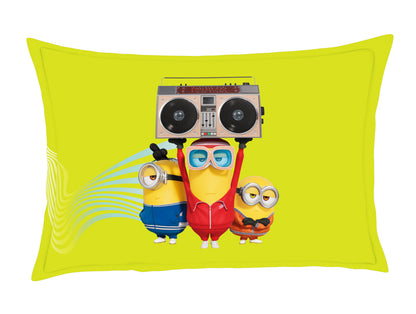 Character Aqua Sky - Light Green 100% Cotton Single Bedsheet - Universal Waves Quince Minions By Spaces