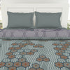 Geometric Glacier Grey - Grey 100% Cotton Shell Double Quilt / AC Comforter - Patterna By Spaces