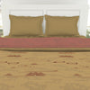 Geometric Sand Dollar - Beige 100% Cotton Shell Double Quilt / AC Comforter - Patterna By Spaces