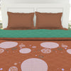 Geometric Brandied Melon - Dark Orange 100% Cotton Shell Double Quilt / AC Comforter - Patterna By Spaces