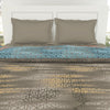 Geometric Pumice Stone - Taupe 100% Cotton Shell Double Quilt / AC Comforter - Patterna By Spaces