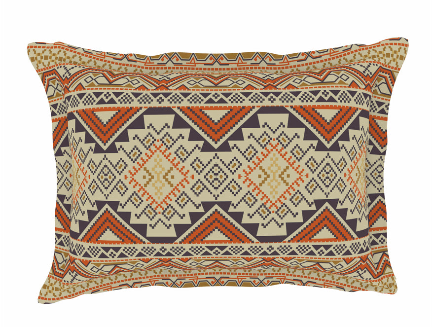 Geometric Glass Green - Light Yellow 100% Cotton Double Bedsheet - Aurum By Spaces