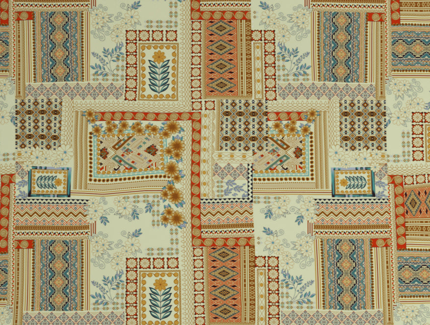 Geometric Glass Green - Light Yellow 100% Cotton Double Bedsheet - Aurum By Spaces