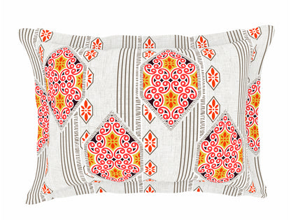 Floral Cloud Dancer - White 100% Cotton Double Bedsheet - Aurum By Spaces