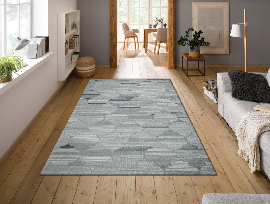 Plush Feel Light Grey Polypropylene Runner - Eliora By Spaces