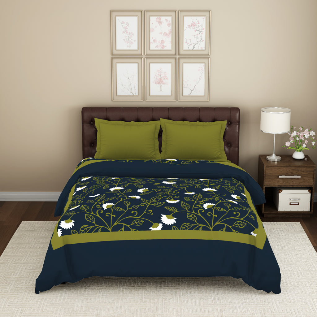 Floral Blue Blanket Mink - Snuggle By Welspun