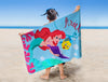 Spun Sugar - Light Blue 100% Cotton Bath Towel - Disney Ariel By Spaces