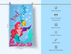 Spun Sugar - Light Blue 100% Cotton Bath Towel - Disney Ariel By Spaces