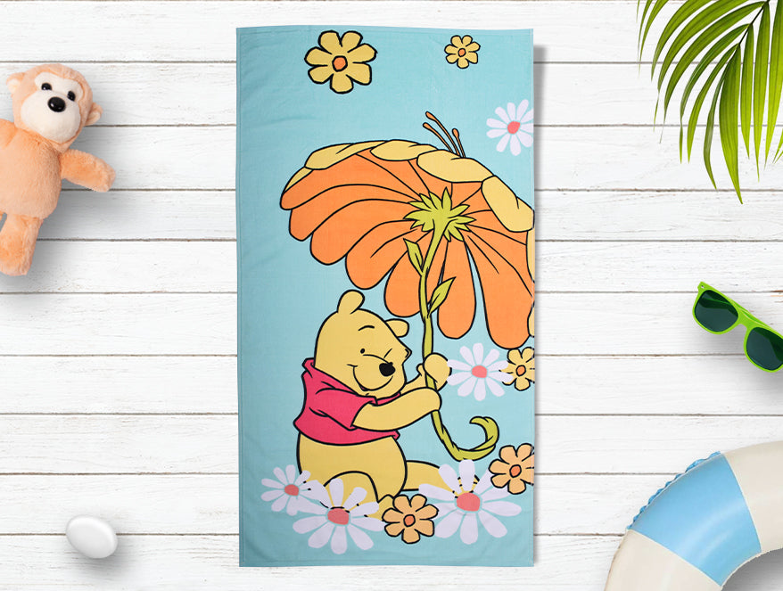 Yucca - Light Aqua 100% Cotton Bath Towel - Disney Pooh By Spaces