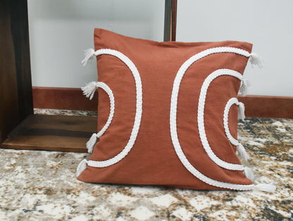 Abstract Brown 100% Cotton Cushion Cover - Terra By Spun