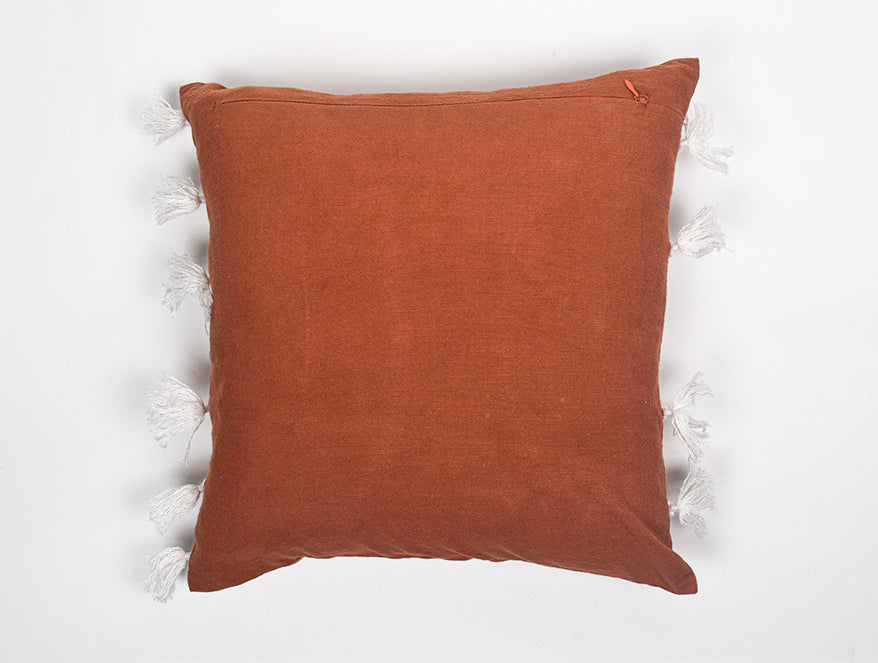 Abstract Brown 100% Cotton Cushion Cover - Terra By Spun